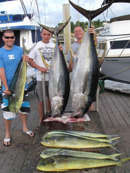 11-27-2010
AHI AHI!!! Michael, Ryan and Steve got two fat Yellowfin Tuna!
