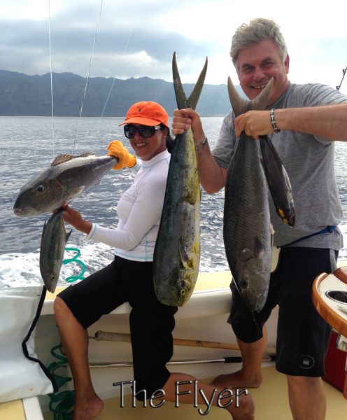 1-19-15
Keywords: Mahi Mahi Dorador Dolphin Ono Wahoo Sportfishing Charter fishing chupu Hawaii