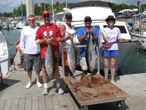 7-15-09
R.M., Randy, Phillip and Marlene got a few nice Yellowfin.
