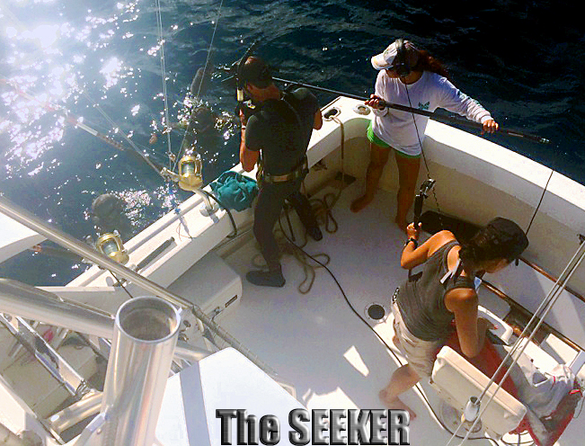 The Seeker Travel Channel filming spearfishing show 
